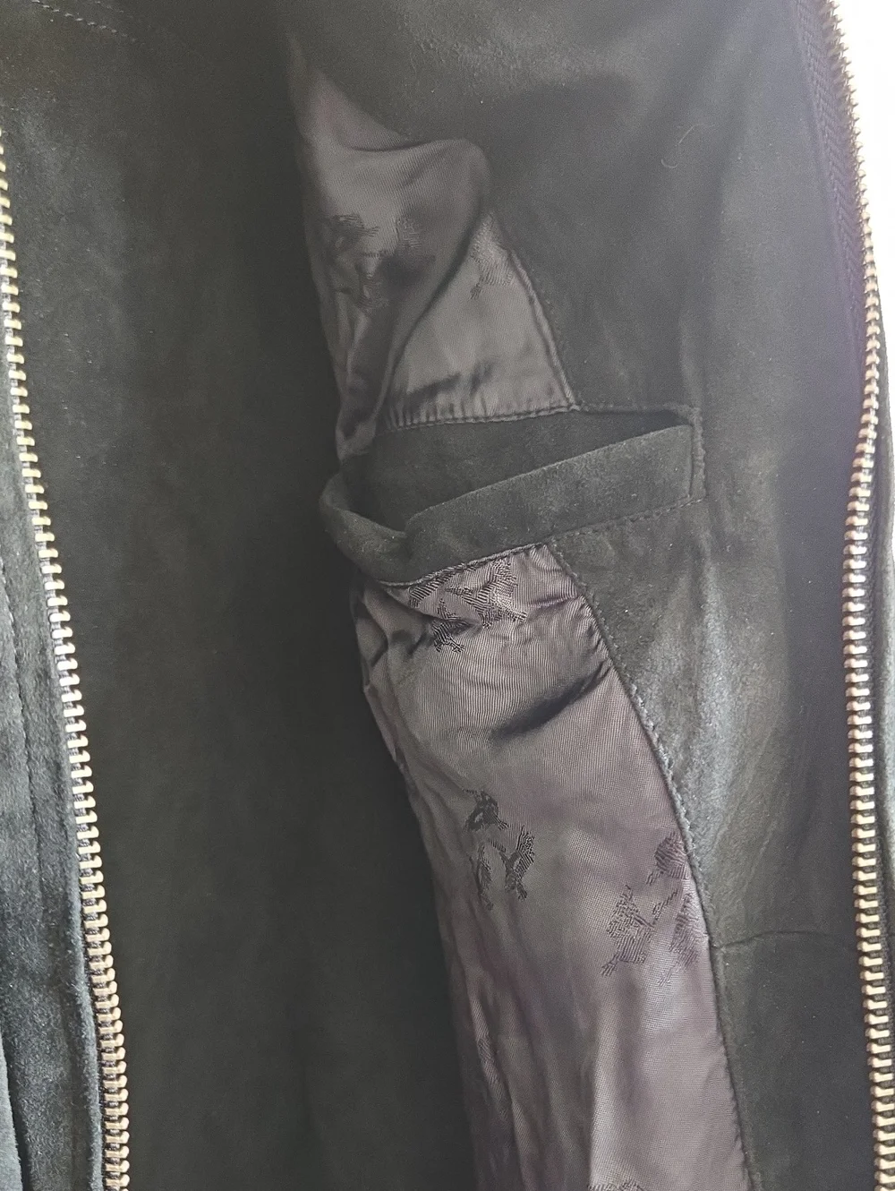 Officine Général Black Goat Suede weCafé Racer Jacket Outdoor Moto Biker Sz L